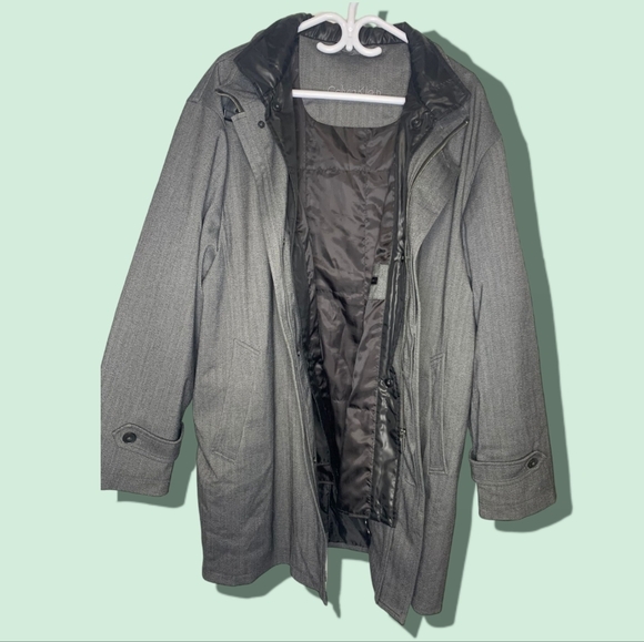 Calvin Klein Men's 2-in-1 Long Dress Jacket w/ Removable Inner Lining, Size 46R - Picture 4 of 11